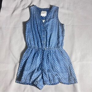 Anthropologie HeiHei Blue and White Romper - Size M